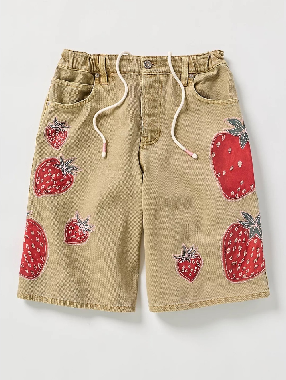 NWT FREE PEOPLE WE THE FREE Garden State Long Shorts | Strawberry Sundaze $228